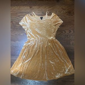 Gold Velvet Art Class Dress